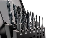 BAER TriTap sada HSSE-VAP – strojní závitníky pro slepé otvory + vrtáky pro předvrtání: M3–M12