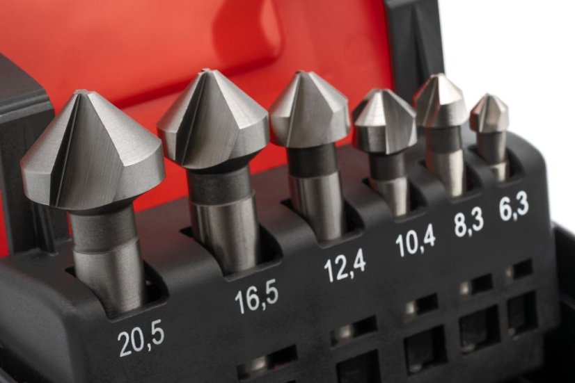 Sada záhlubníků 90° HSSG - 6,3 - 20,5 mm.