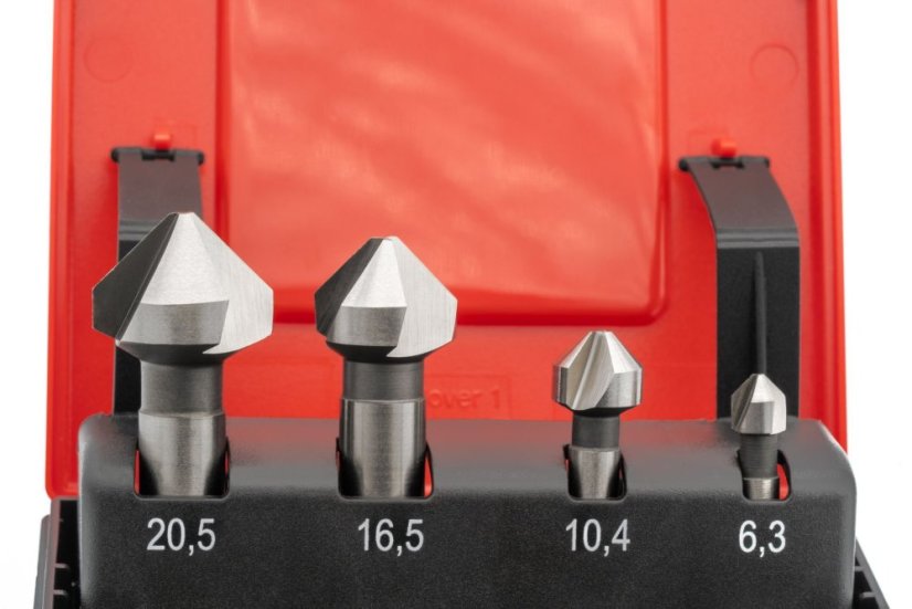 Sada záhlubníků 90° HSSG - 6,3 - 25,0 mm.