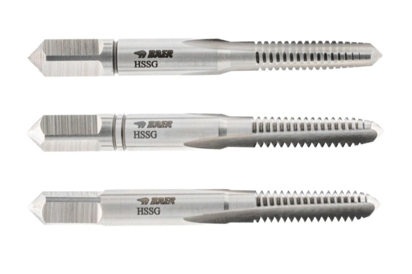 BAER HSSE ruční závitníky 3-dílná sada - Průměr: M 6 x 1,0