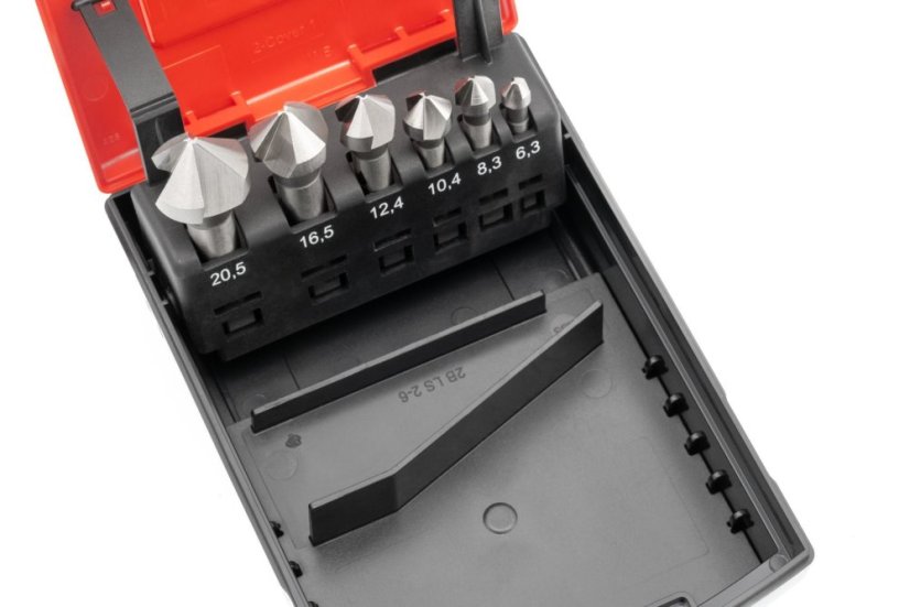 Sada záhlubníků 90° HSSG - 6,3 - 20,5 mm.