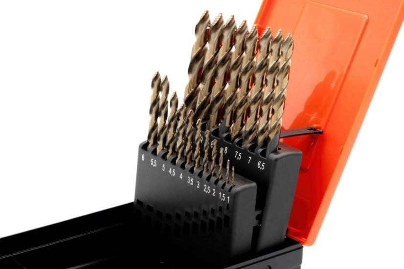 19-ti dílná sada vrtáků BAER TurboCentrix HSSE/Co5 (stoupání 0,5 mm) 1–10 mm