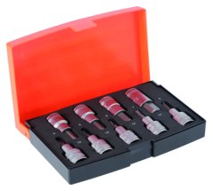 1/2" Sada nástrčných klíčů s výstupem na šrouby, 6-hran, 9 ks