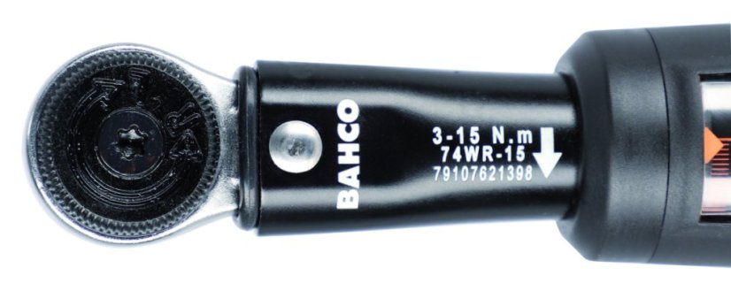 Momentový klíč, mechanický, stupnice v okénku, 1/4", 3 - 15 Nm
