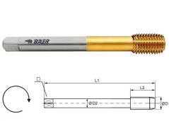 BAER SUPER Premium HSSE-PM-TiN tvářecí závitník DIN 376 Tol.6GX