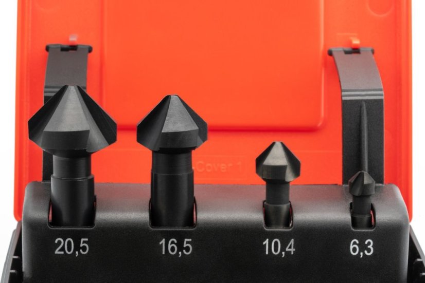 Sada záhlubníků 90° HSSE-VAP - 6,3 - 25,0 mm - pro NEREZ