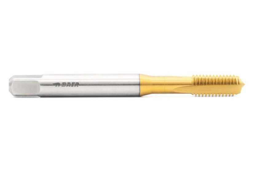 BAER HSSE-TiN strojní závitník, řezný kužel C – (M 2 - M 10) – DIN 371 – pro dlouhou životnost