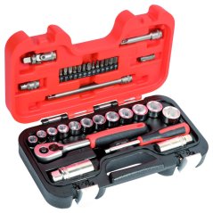 Sada nástrčných klíčů 1/4"+3/8", 34 ks