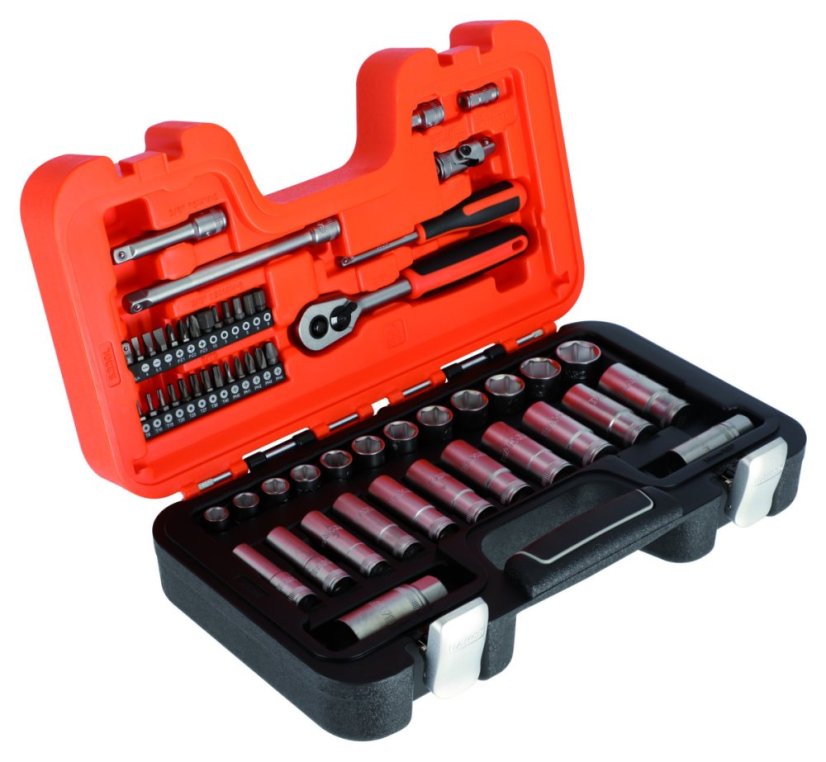 1/4" + 3/8" Sada nástrčných klíčů, 53 ks