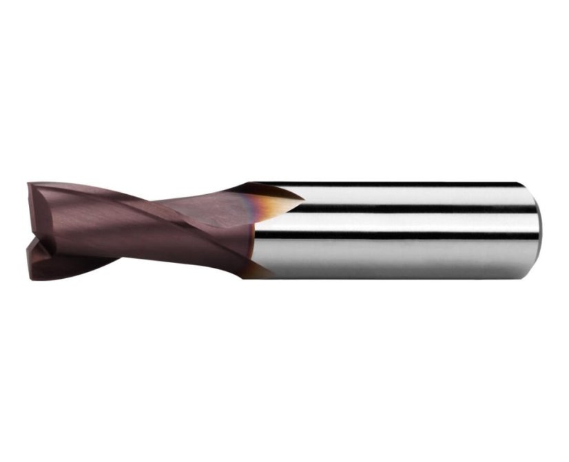 Fréza pro drážky per krátká, dvouzubá, nesouměrná, 25°, typ N, hladká stopka, povlak TiAlN - D: 19, l1: 79, l2: 19, Z: 2, d: 16 Fréza pro drážky per krátká, dvouzubá, nesouměrná, 25°, typ N, hladká stopka, povlak TiAlN - D: 19, l1: 79, l2: 19, Z: 2, d: 16