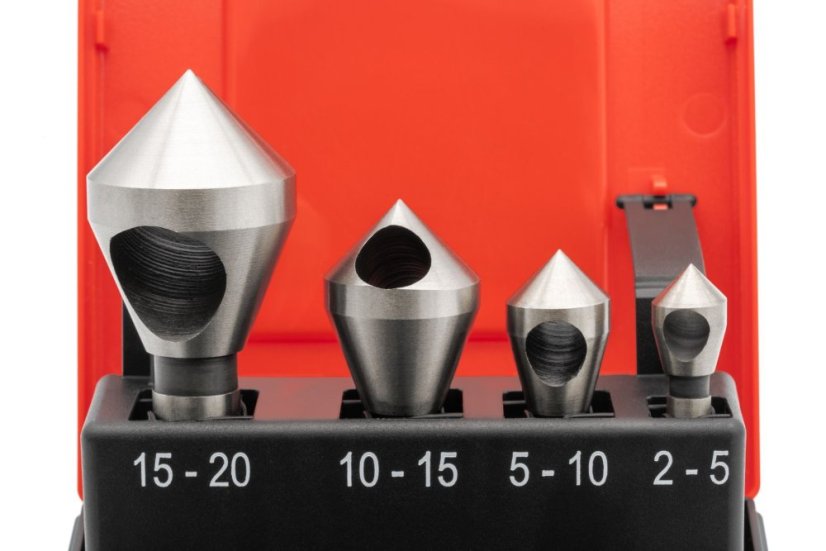 HSSG VAP sada 90° záhlubníků s křížovým otvorem 2 - 20 mm.