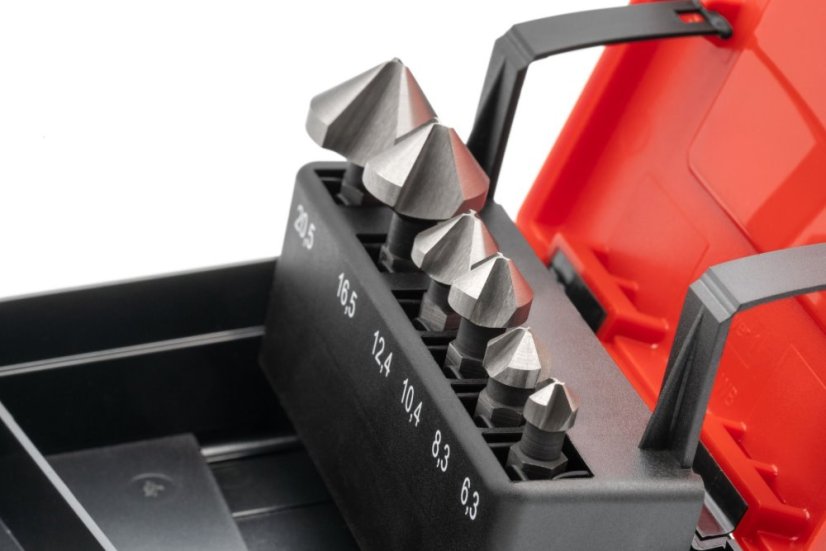 Sada 90° záhlubníků HSSG - 6,3 - 20,5 mm pro aku-šroubováky.