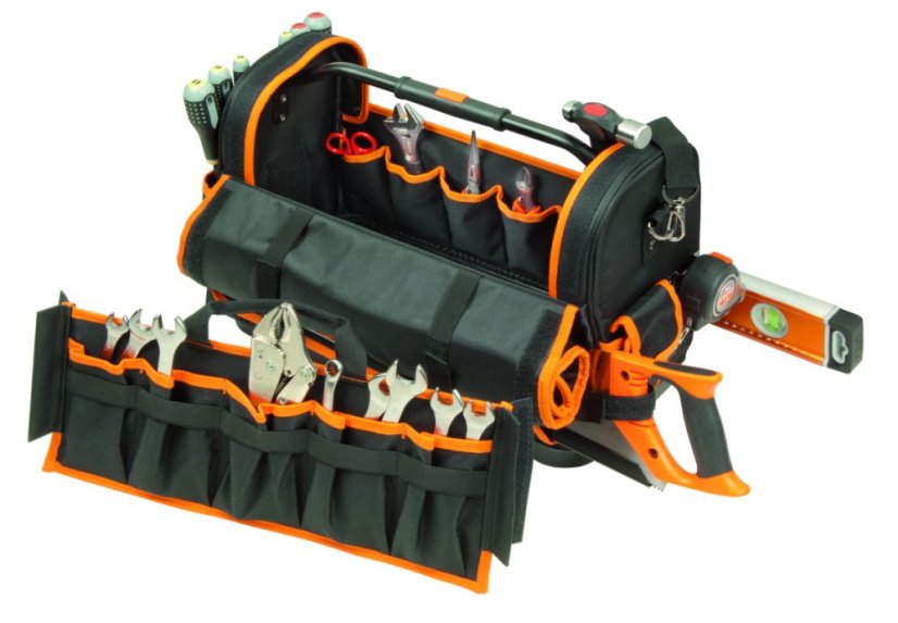 19" uzavíreatená brašna na nářadí s krytem, prázdná