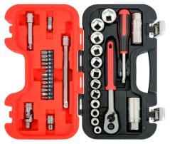 Sada nástrčných klíčů 1/4"+3/8", 34 ks