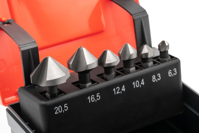 Sada 90° záhlubníků HSSG - 6,3 - 20,5 mm pro aku-šroubováky.