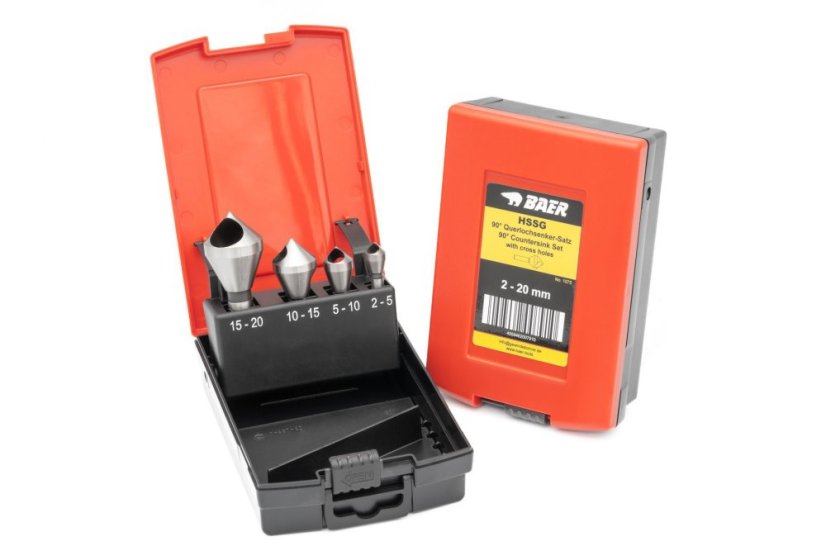 HSSG VAP sada 90° záhlubníků s křížovým otvorem 2 - 20 mm.