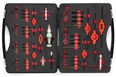 BAER ULTRA sada HSSE VAP – ruční závitníky pro nerez + závitová oka + příslušenství + řezná pasta: M3–M12