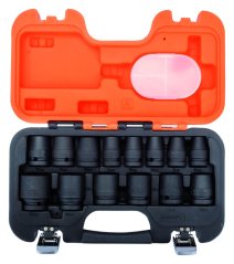 Sada rázových nástrčných klíčů 1/2", 14 ks, 10-19 mm + 21, 22, 24, 27 mm