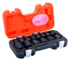 Sada rázových nástrčných klíčů 1/2", 14 ks, 10-19 mm + 21, 22, 24, 27 mm