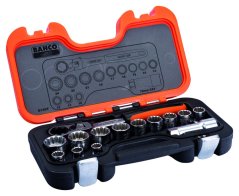 Sada nástrčných klíčů s průchodzí ráčnou, 14 ks