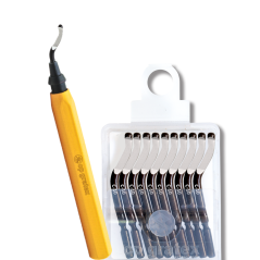 Ruční odjehlovací nůž se sadou břitů C-10 Gratex (31612), žlutá