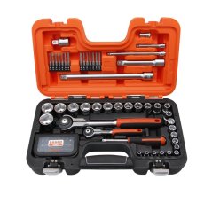 1/4" & 1/2" sada nástrčných 6-hraných klíčů, ráčna s otočnou hlavou - 79ks