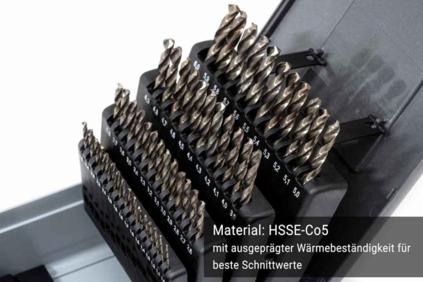 51-dílná sada vysoce výkonných kobaltových vrtáků BAER EXTREME HSS-E (1-6mm)