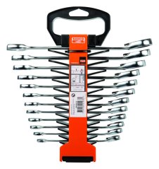 Sada kombinovaných ráčnových klíčů, 12 ks, plastový držák